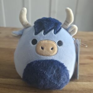 Squishmallows TORO the Bull 5inches/12.7cm Blue Big Foot Fuzzy S5#2671 NWT